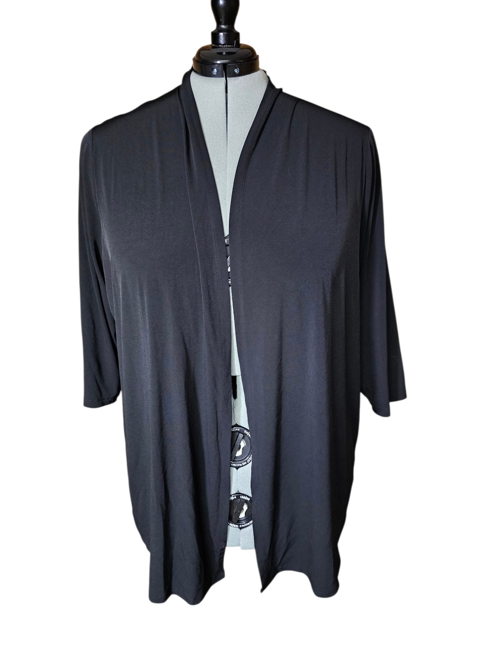 Lane Bryant Black Open-Front Lightweight Cardigan